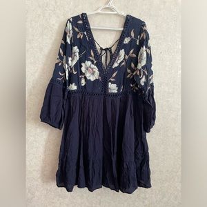 C. O. C. women's 1XL blue floral dress